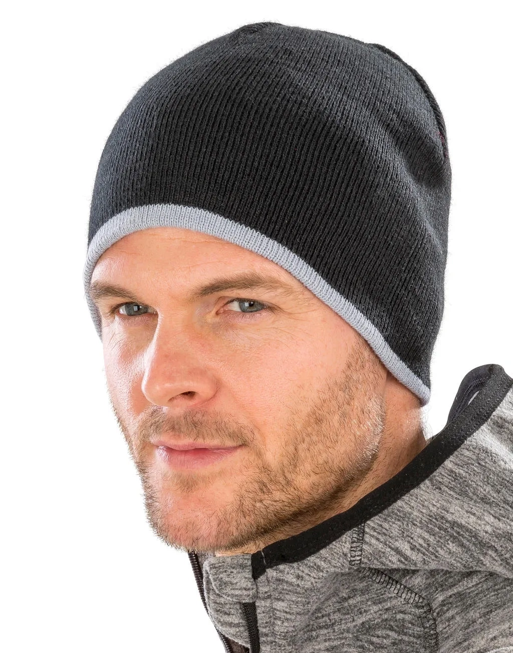 Soft Feel Cuffless Reversible Beanie