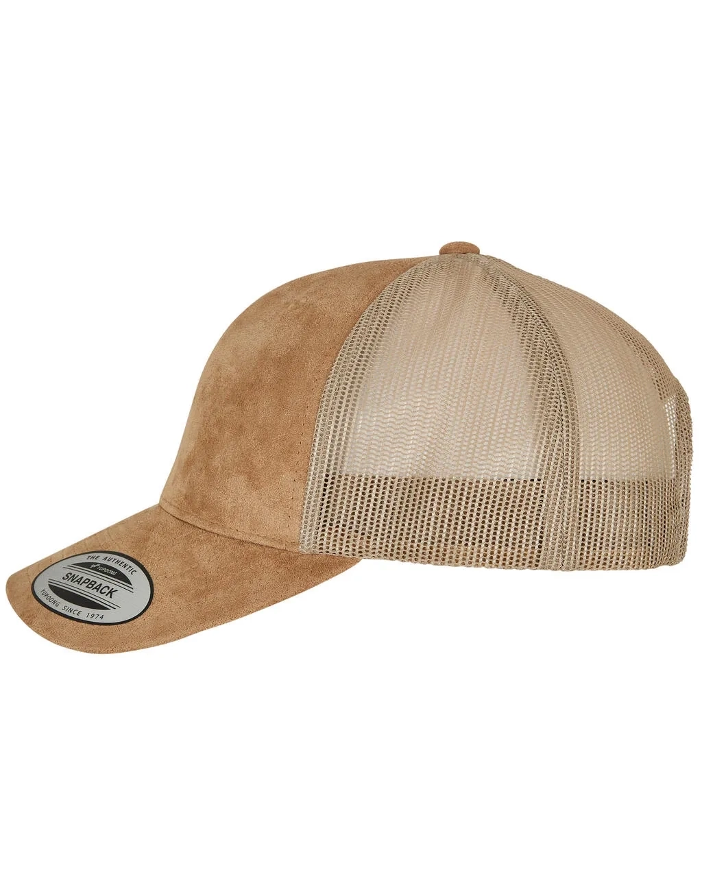 Suede Leather Trucker Cap