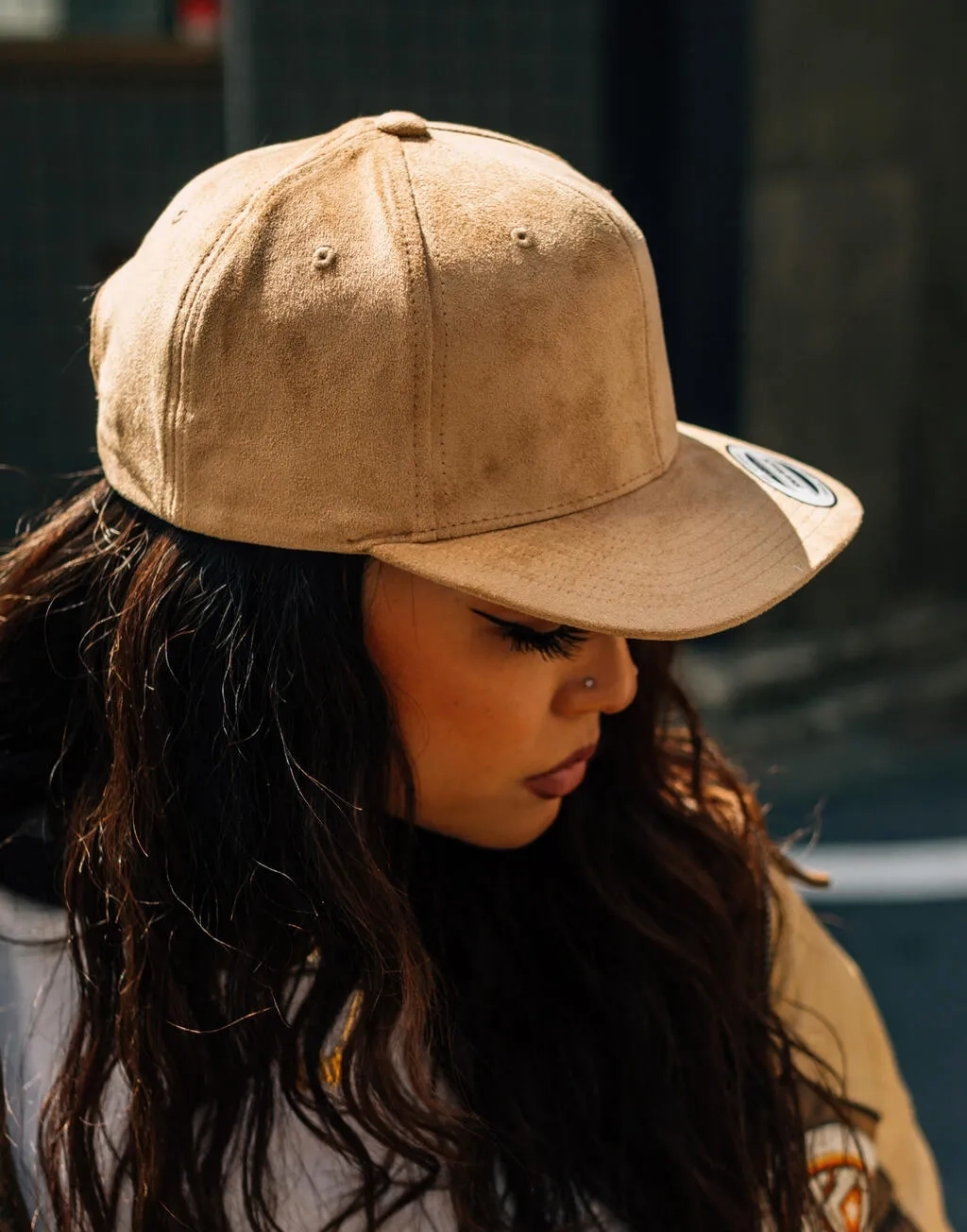Suede Leather Snapback