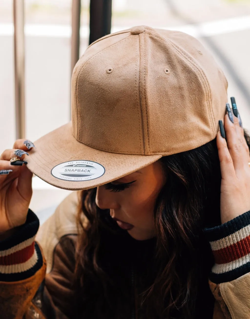 Suede Leather Snapback