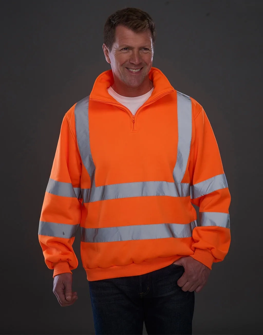 Fluo 1/4 Zip Sweat Shirt