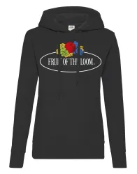 Ladies Vintage Hooded Sweat Large Logo Print