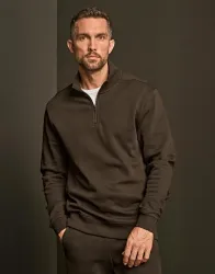 Ribbed Interlock Half Zip