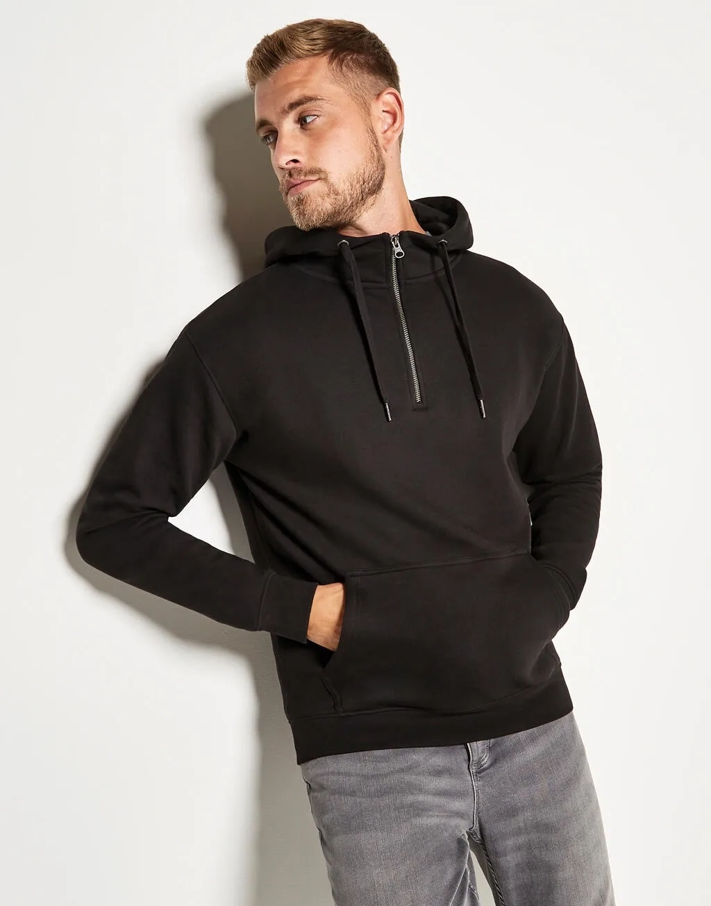 Regular Fit 1/4 Zip Hoodie