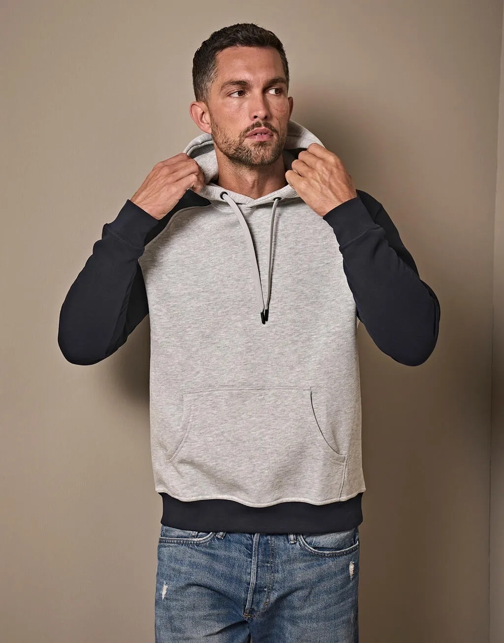 Two-Tone Hooded Sweatshirt