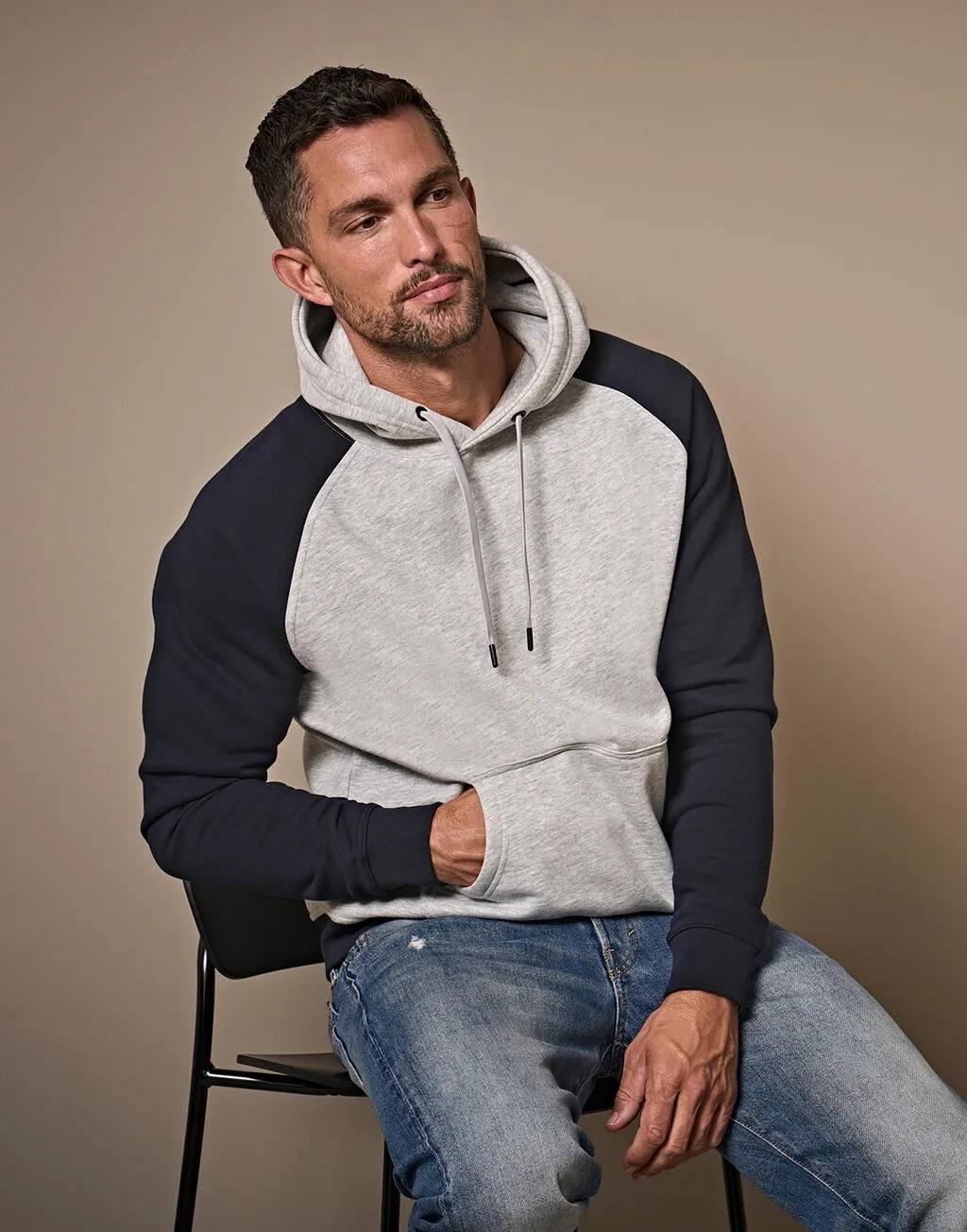 Two-Tone Hooded Sweatshirt