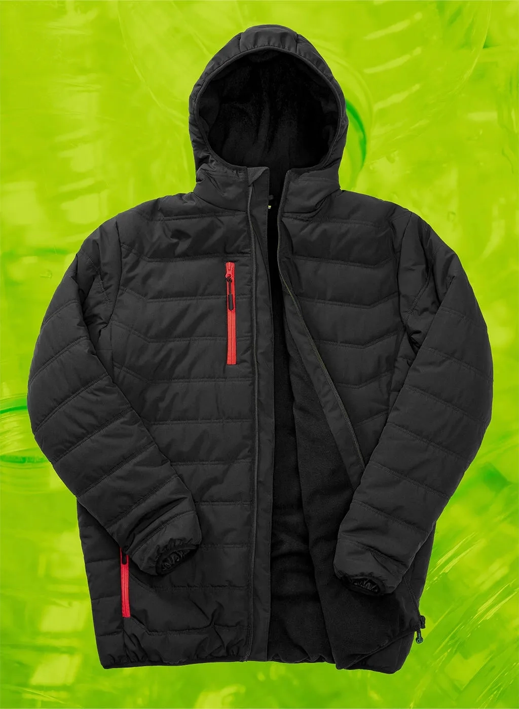 Black Compass Padded Winter Jacket