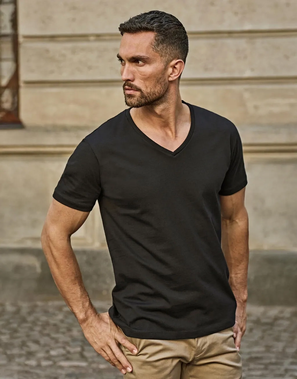 Men's Fashion V-Neck Sof Tee