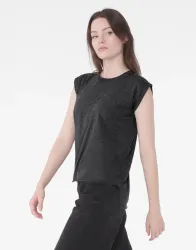 Women's Flowy Muscle Tee Rolled Cuff