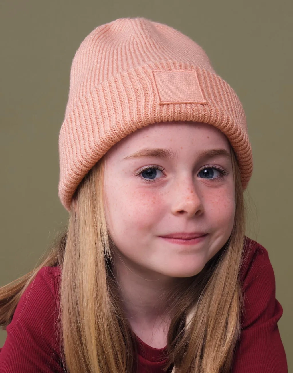 Kids Deep Cuffed Tonal Patch Beanie