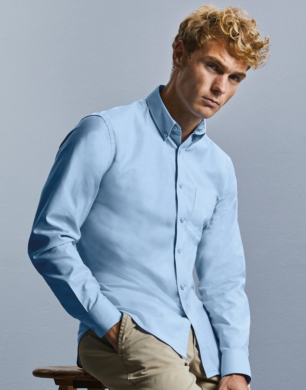 Men`s LS Tailored Button-Down Oxford Shirt