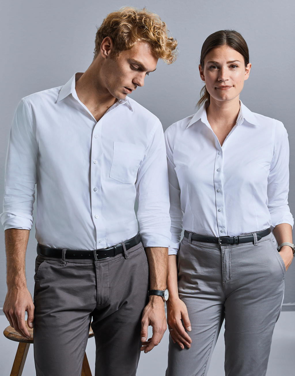 Ladies` LS Tailored Coolmax® Shirt