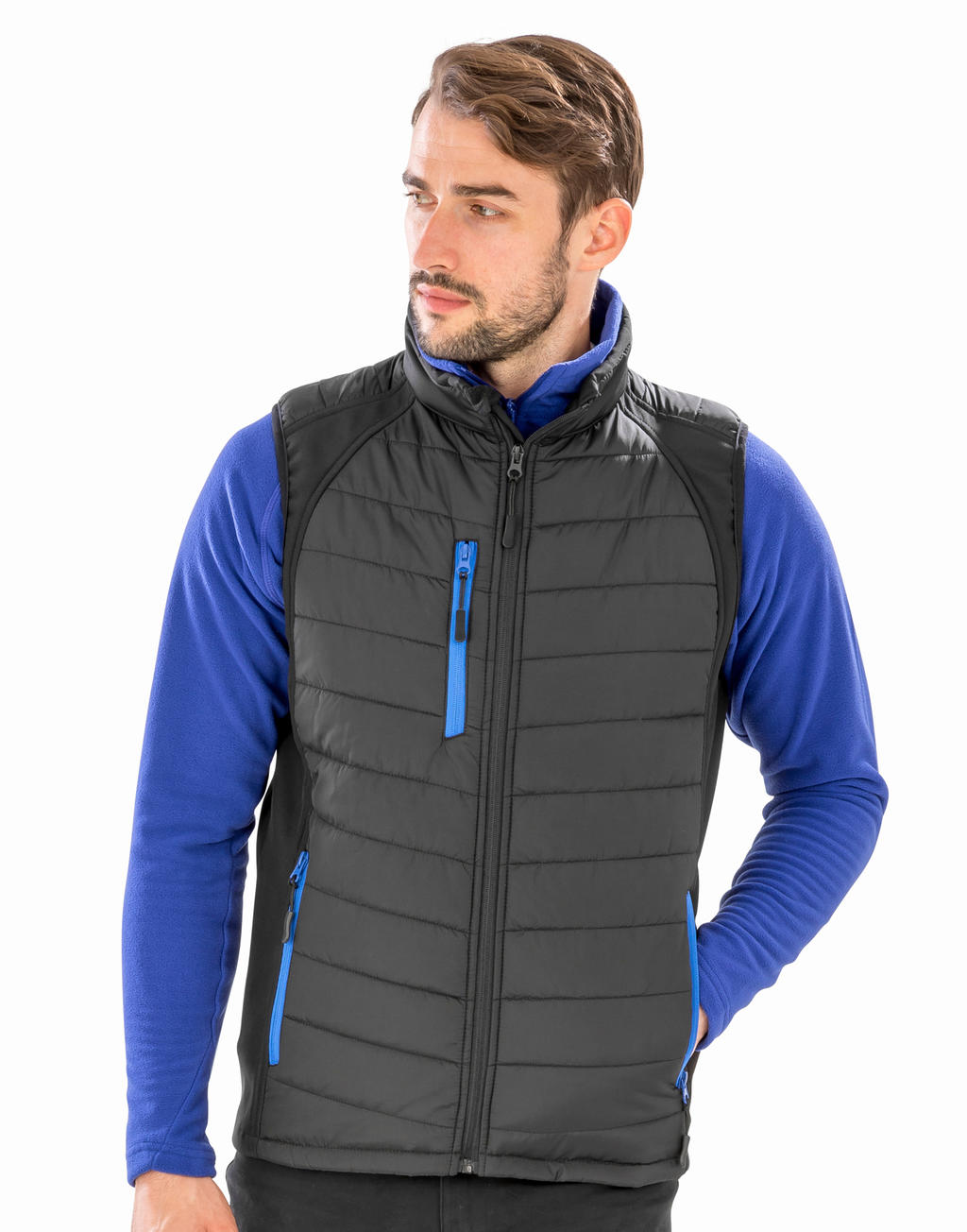 Black Compass Padded Softshell Gilet