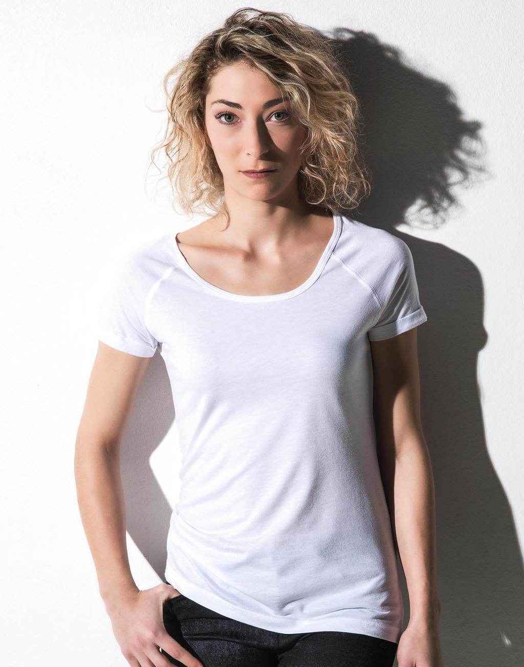 Emily Viscose-Cotton Rolled Up Raglan T-Shirt