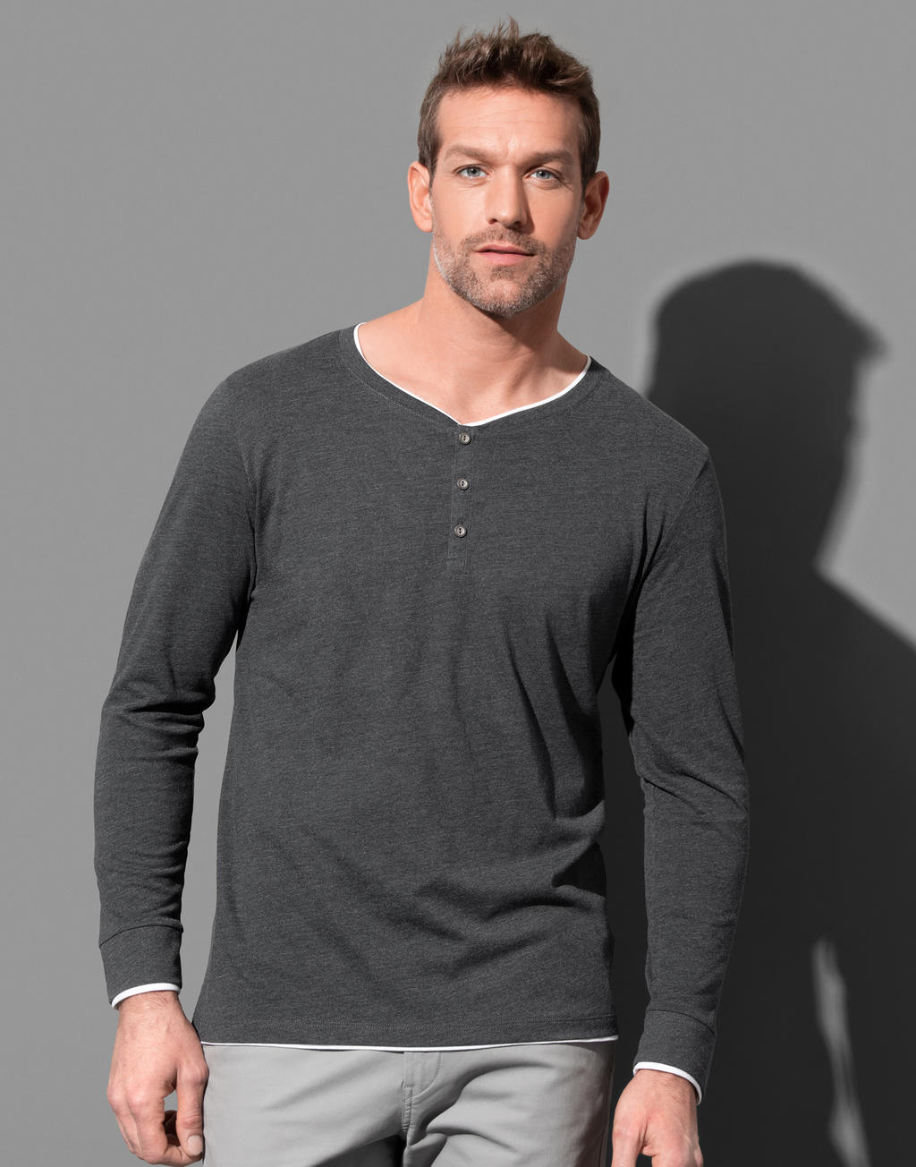 Luke Long Sleeve Henley T-shirt Men