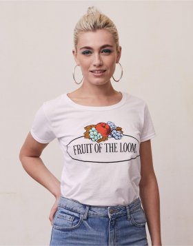 Ladies Vintage T Large Logo Print
