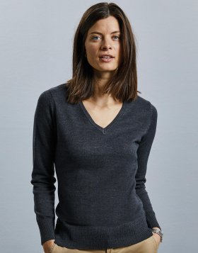 Ladies’ V-Neck Knitted Pullover