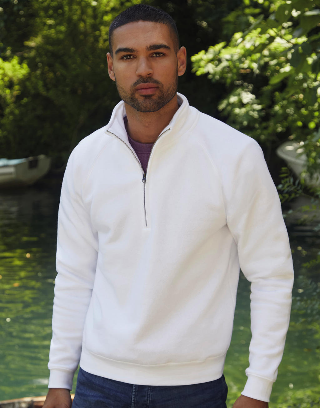 Zip Neck Raglansweat