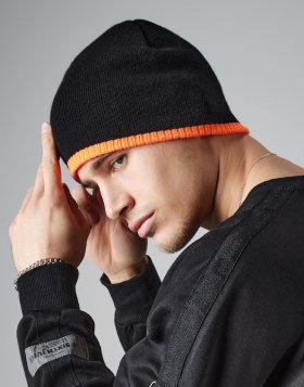 Two-Tone Beanie Knitted Hat
