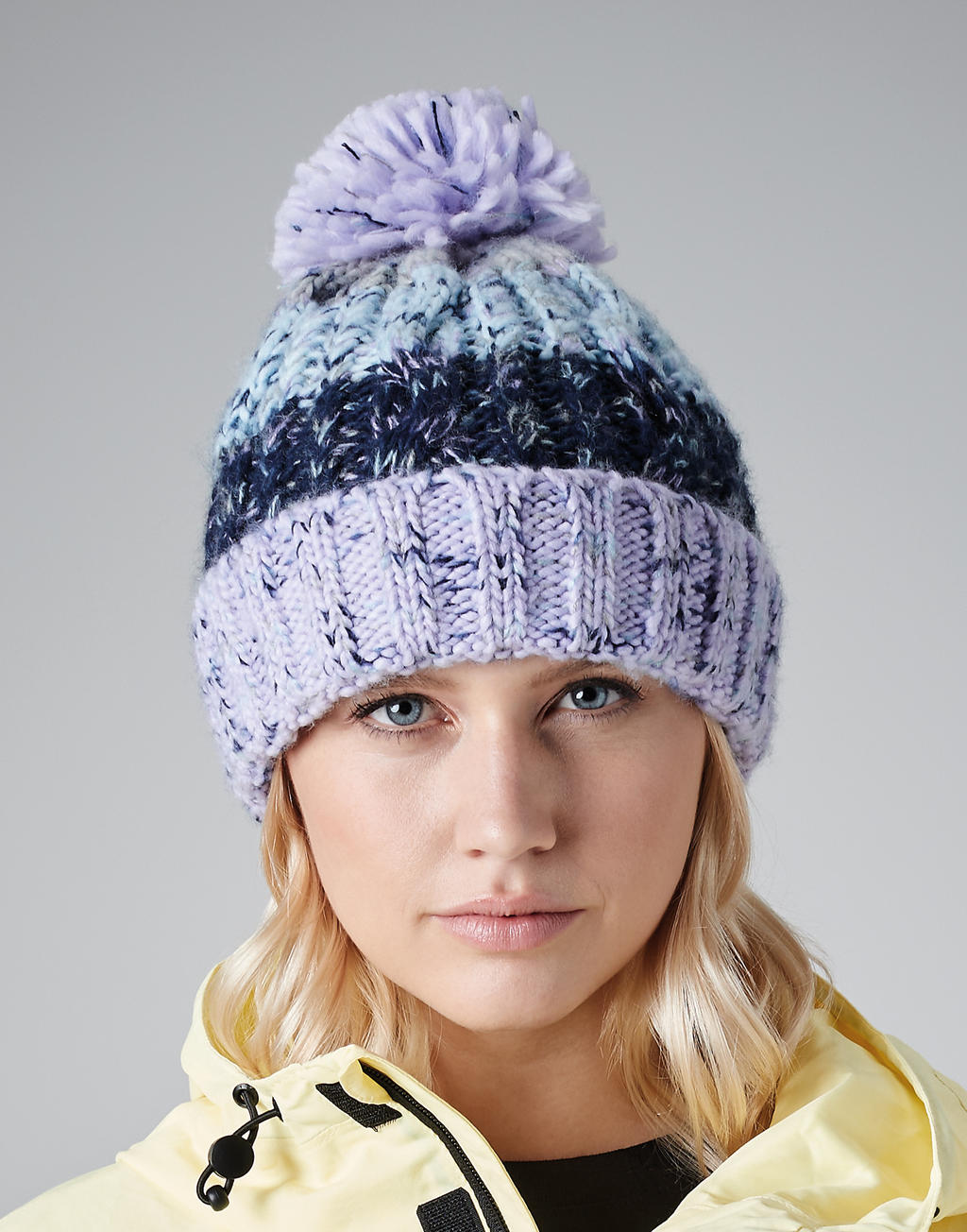 Corkscrew Pom Pom Beanie