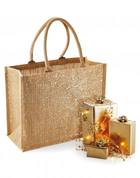 Shimmer Jute Shopper