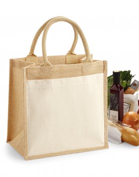 Cotton Pocket Jute Midi Tote