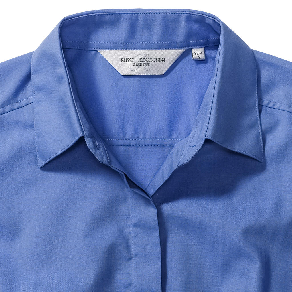 Ladies` LS Fitted Poplin Shirt