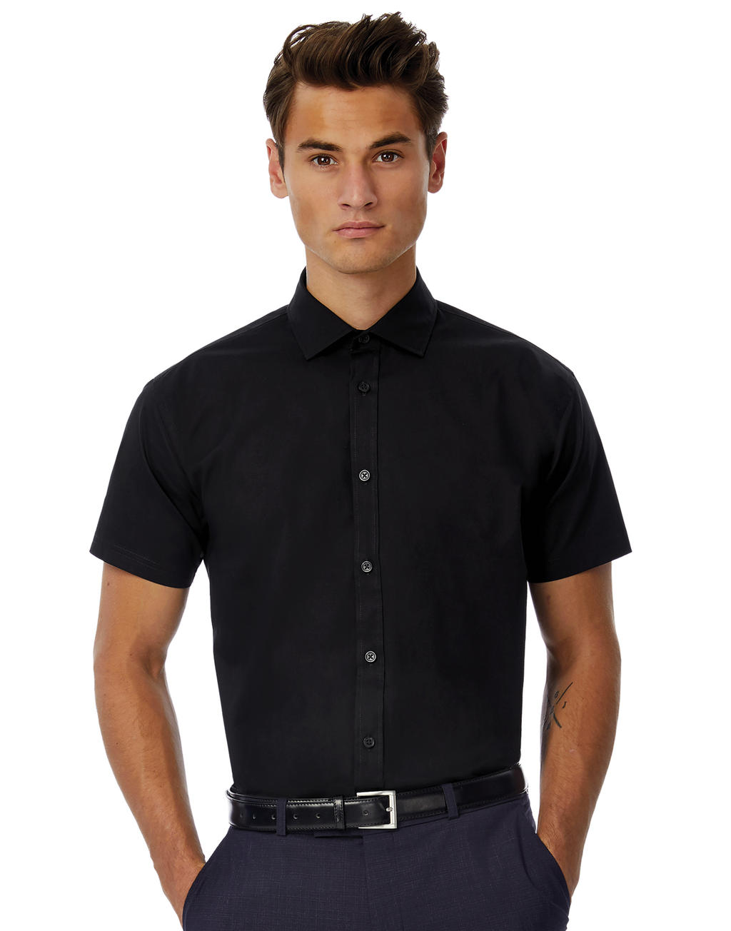 Férfi rövidujjú ing Black Tie SSL/men Poplin Shirt