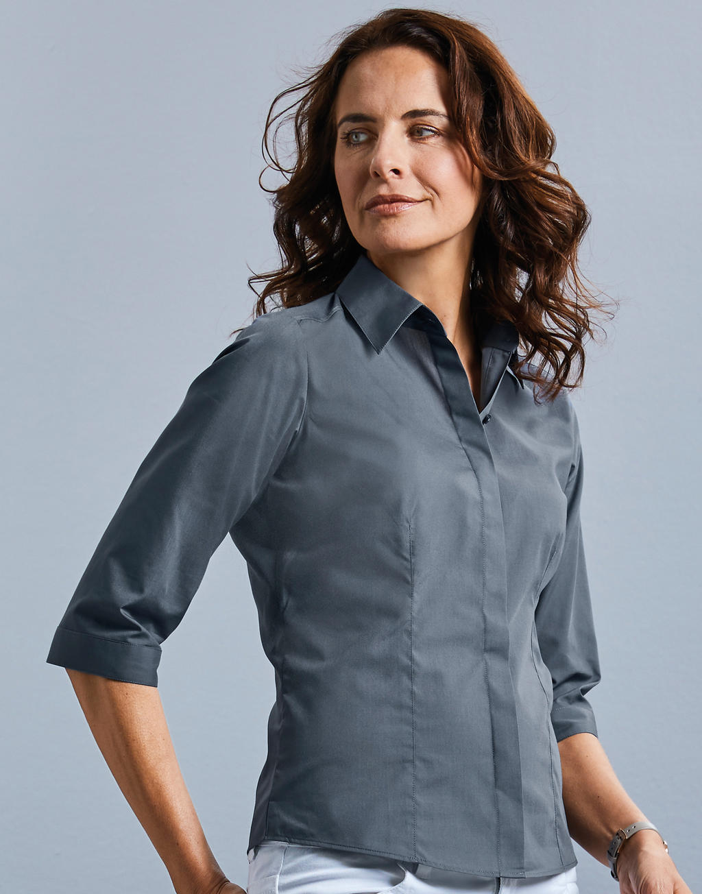 3/4 sleeve Poplin Shirt