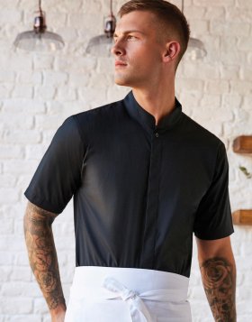 Tailored Fit Mandarin Collar Shirt SSL