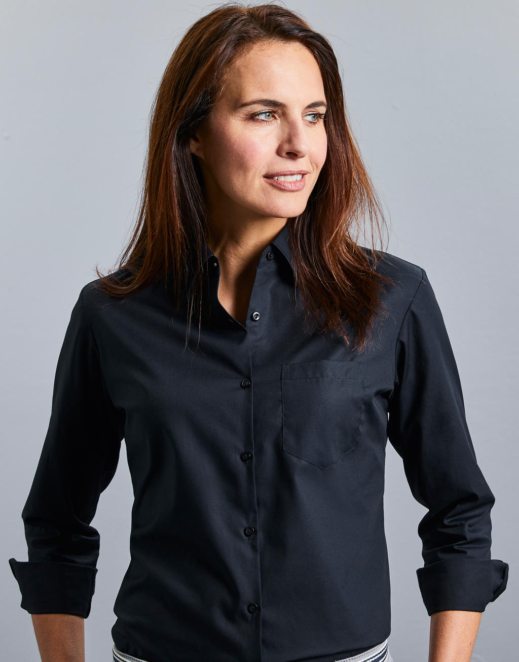 Ladies` Cotton Poplin Shirt LS