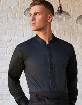 Tailored Fit Mandarin Collar Shirt