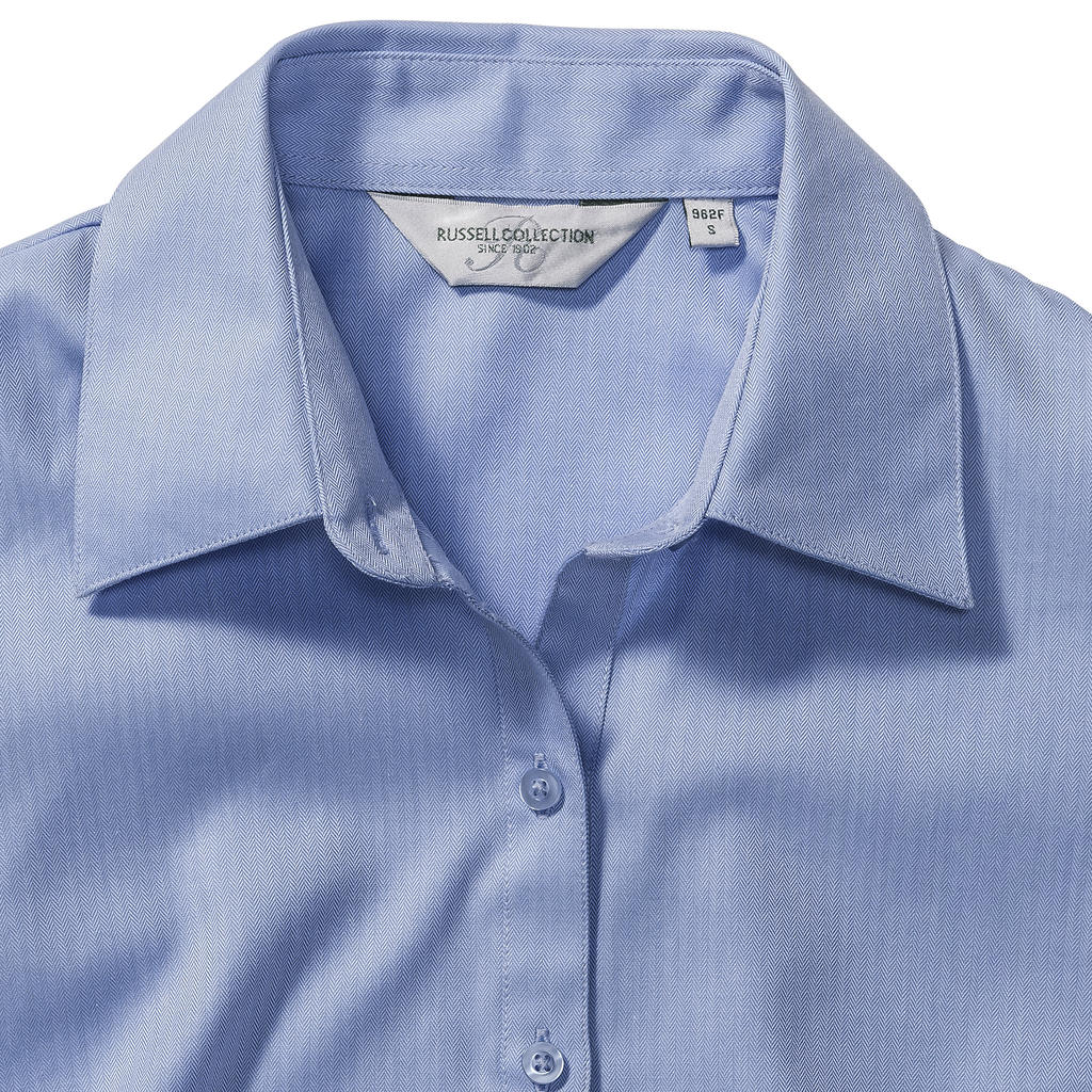 Ladies` LS Herringbone Shirt