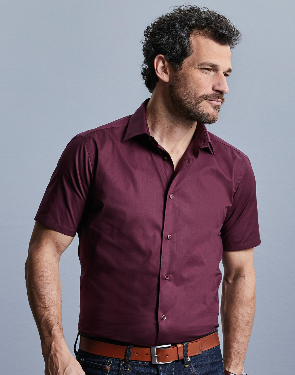 Fitted Long Sleeve Stretch Shirt