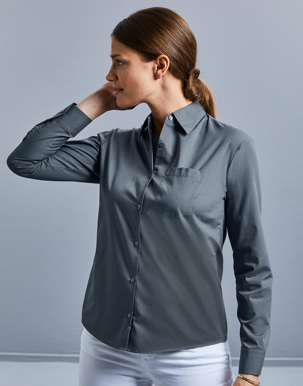 Ladies` LS Poplin Shirt
