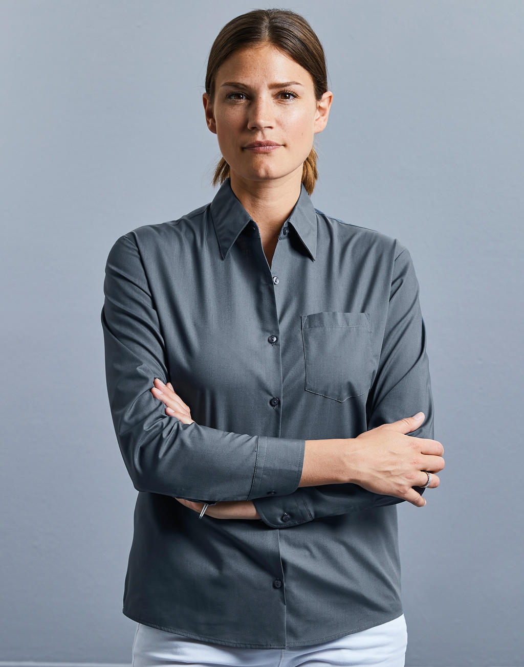 Ladies` LS Poplin Shirt