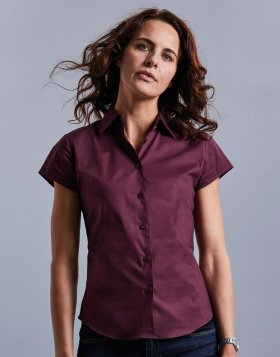 Fitted Short Sleeve Blouse