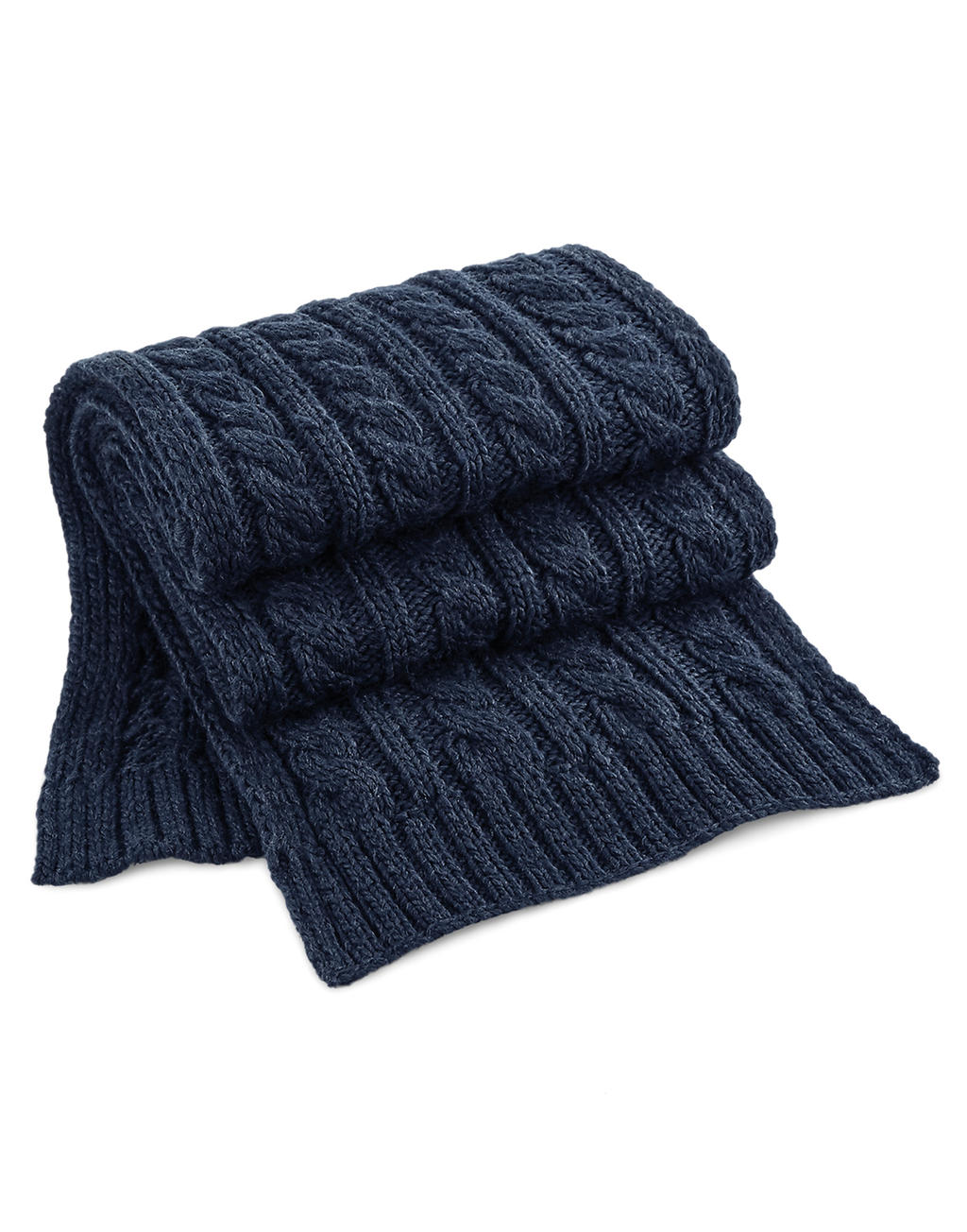 Cable Knit Melange Scarf