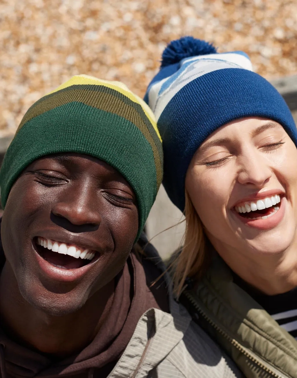 Mountain Peaks Pom Pom Beanie
