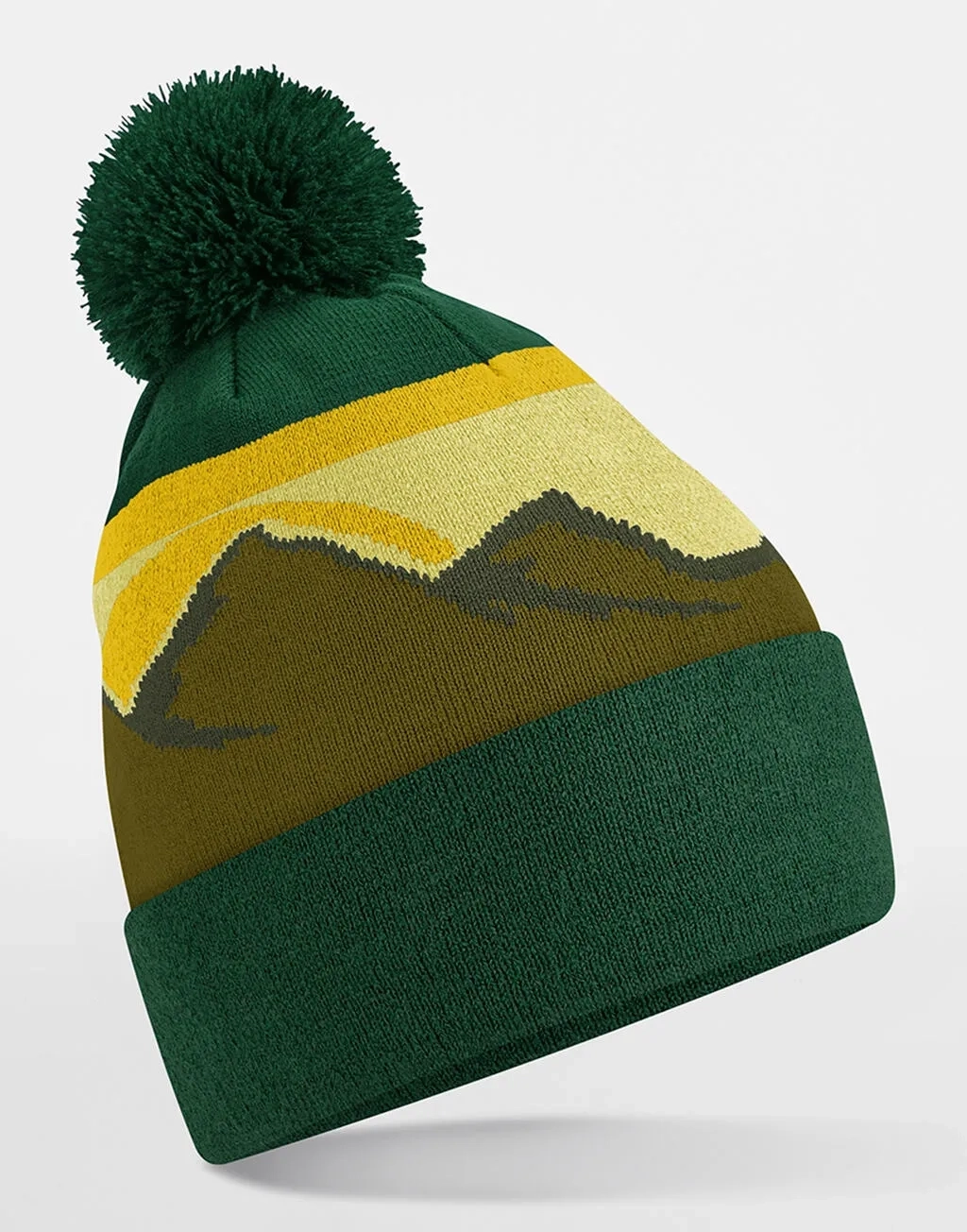 Mountain Peaks Pom Pom Beanie