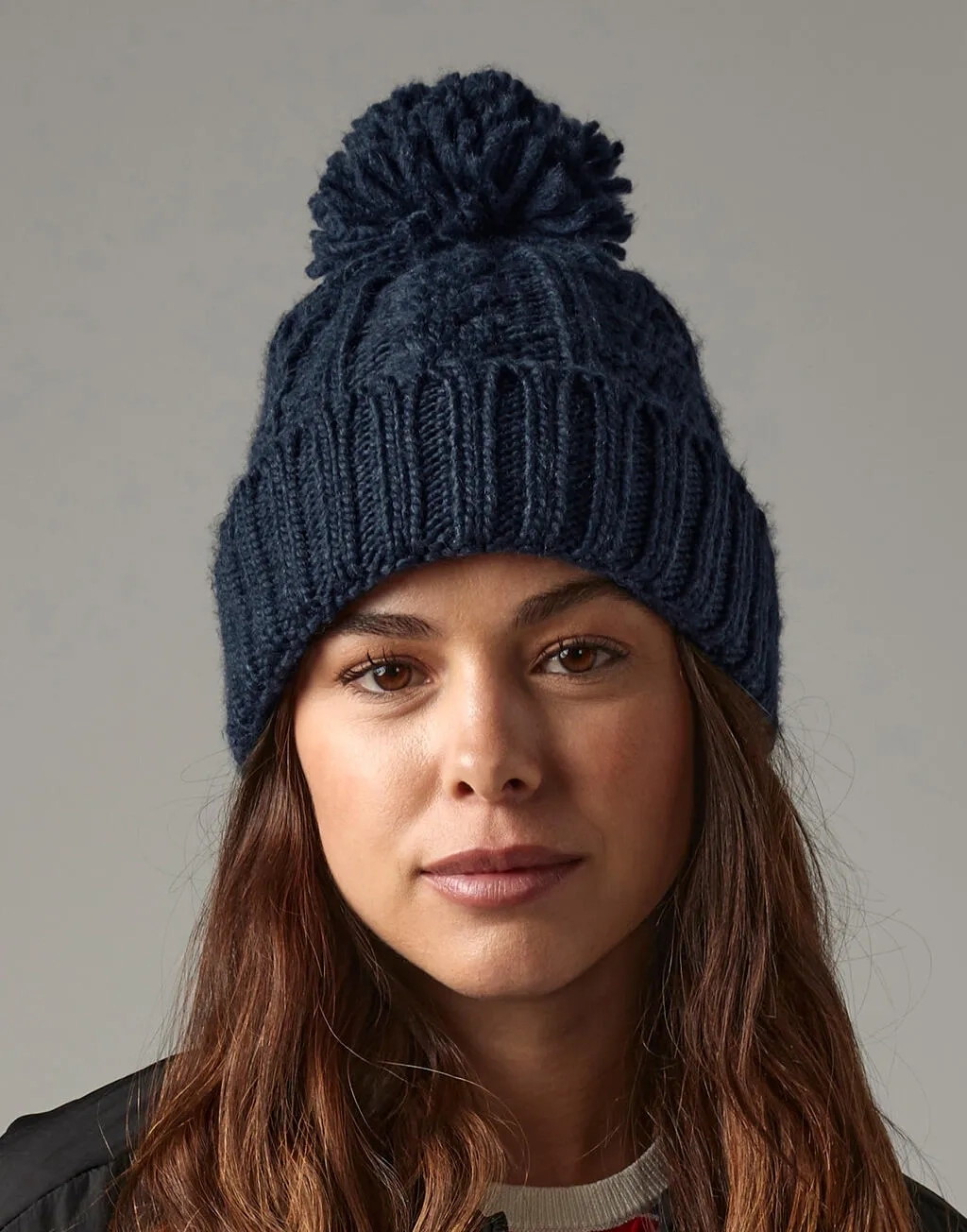 Cable Knit Melange Beanie