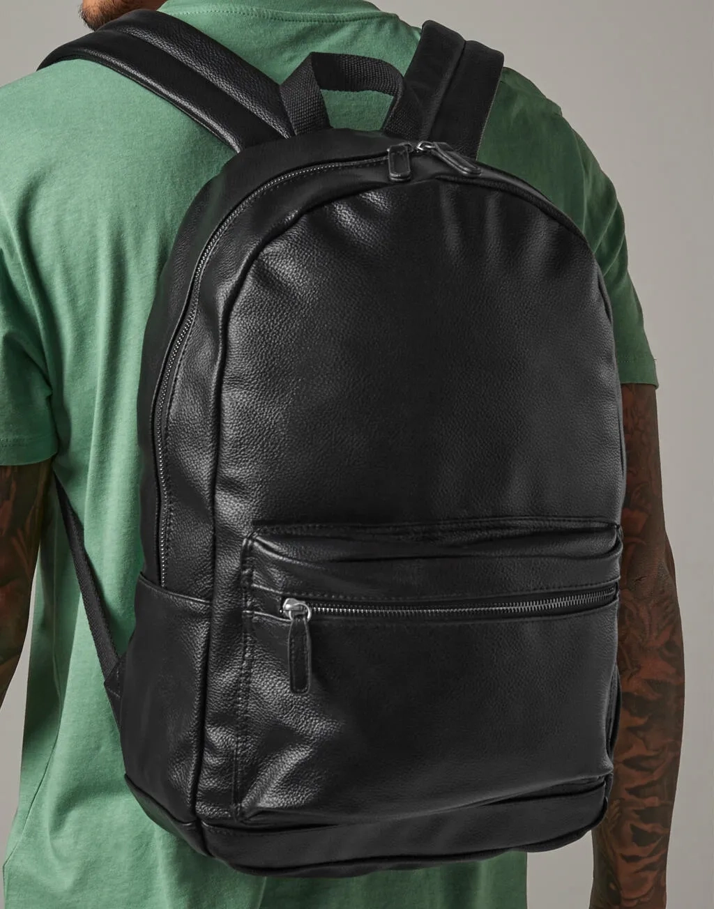 Faux Leather Fashion Backpack