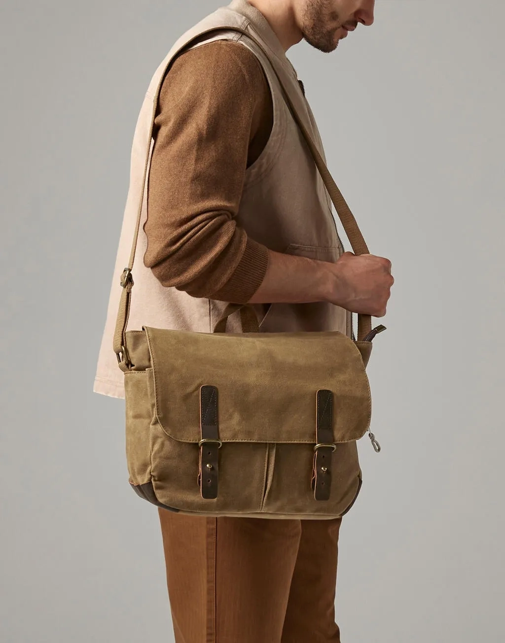 Heritage Waxed Canvas Messenger