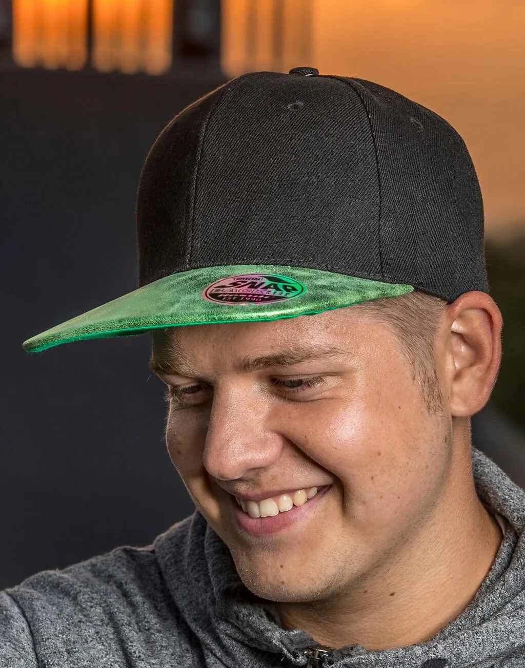 Bronx Glitter Flat Peak Snapback Cap