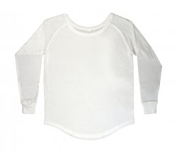 Women`s Loose Fit LS T White, S