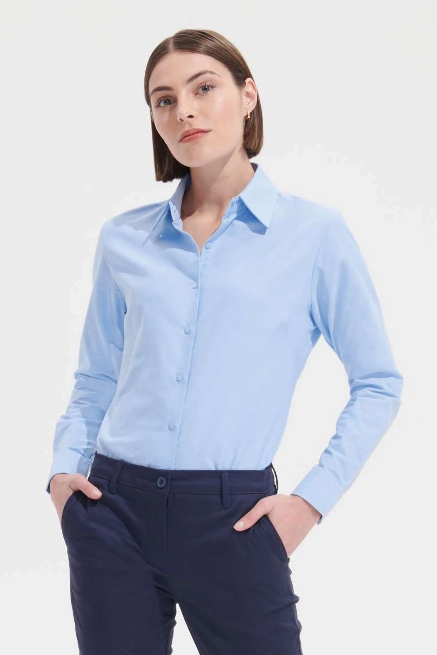 SOL'S EMBASSY - LONG SLEEVE OXFORD WOMEN'S SHIRT