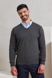 MEN'S KNITTED V-NECK SWEATER