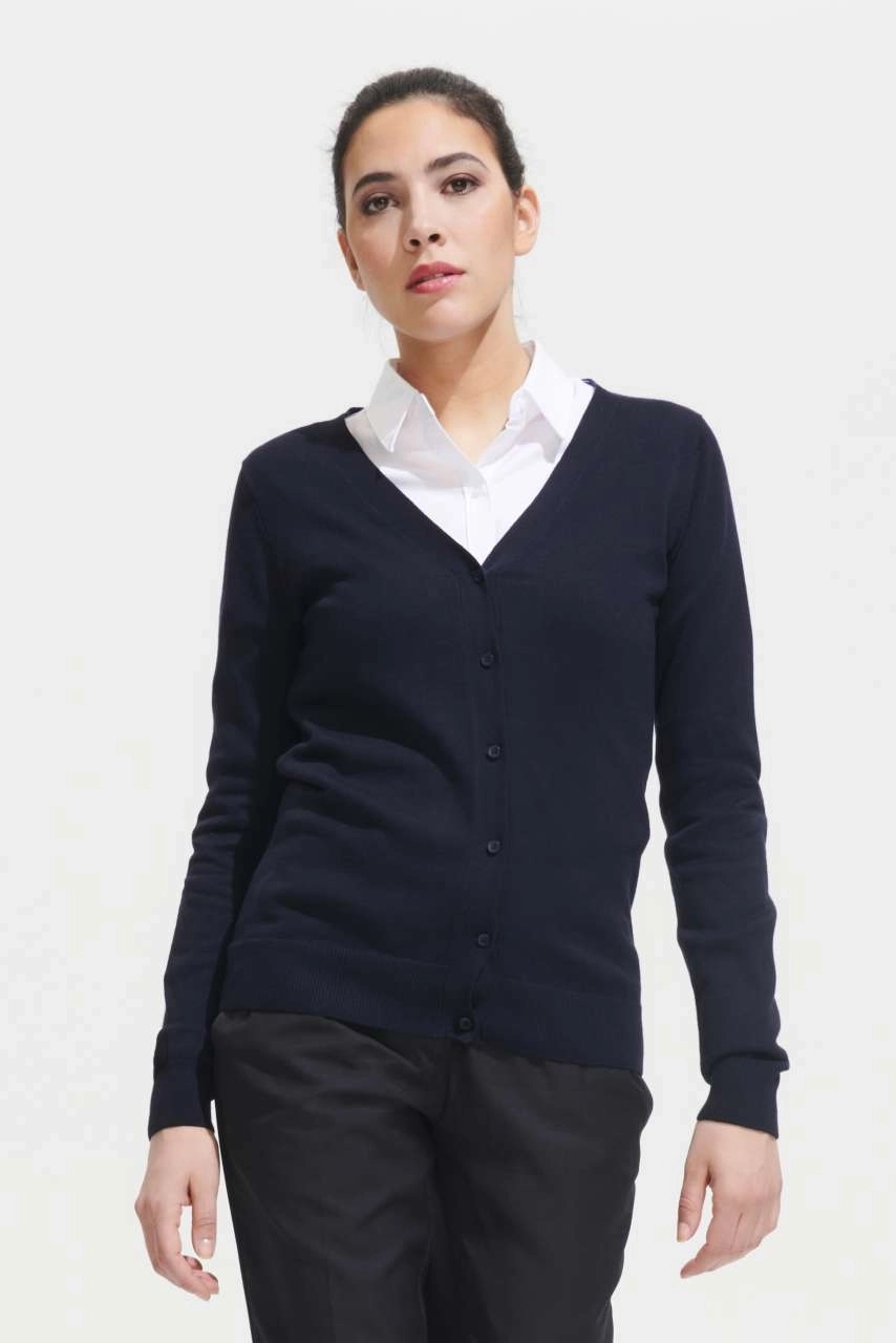 SOL'S GOLDEN WOMEN - V-NECK KNITTED CARDIGAN
