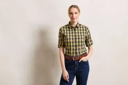 'MULLIGAN' CHECK - WOMEN'S LONG SLEEVE COTTON SHIRT