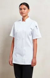 WOMEN'S SHORT SLEEVE CHEF'S JACKET